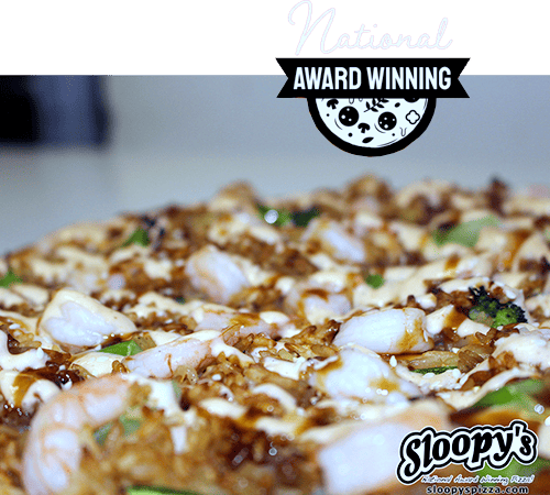 sloopy's award-winning pizza graphic